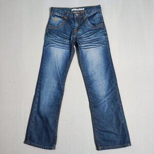 Parasuco selvedge jeans bootcut women's junior sz 12 (27) hard washed ink blue